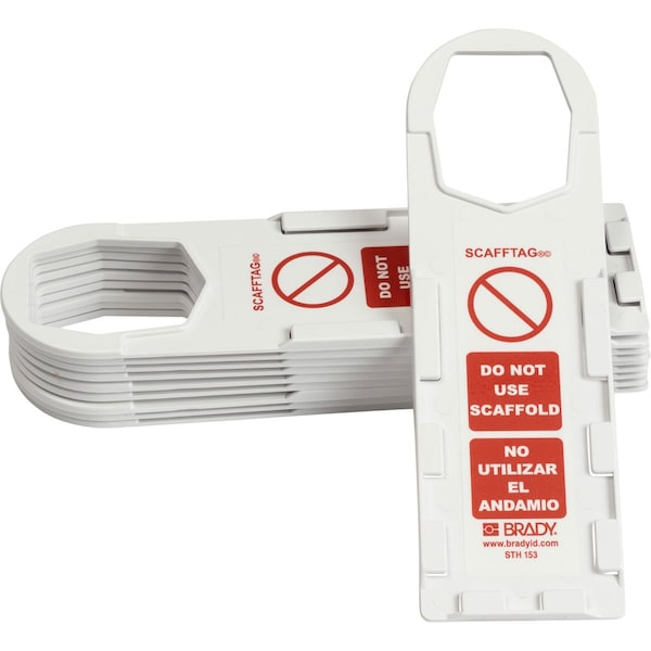 SCAFFTAG Tag Holder, DO NOT USE SCAFFOLD NO UTILIZAR EL ANDAMIO, 10PK